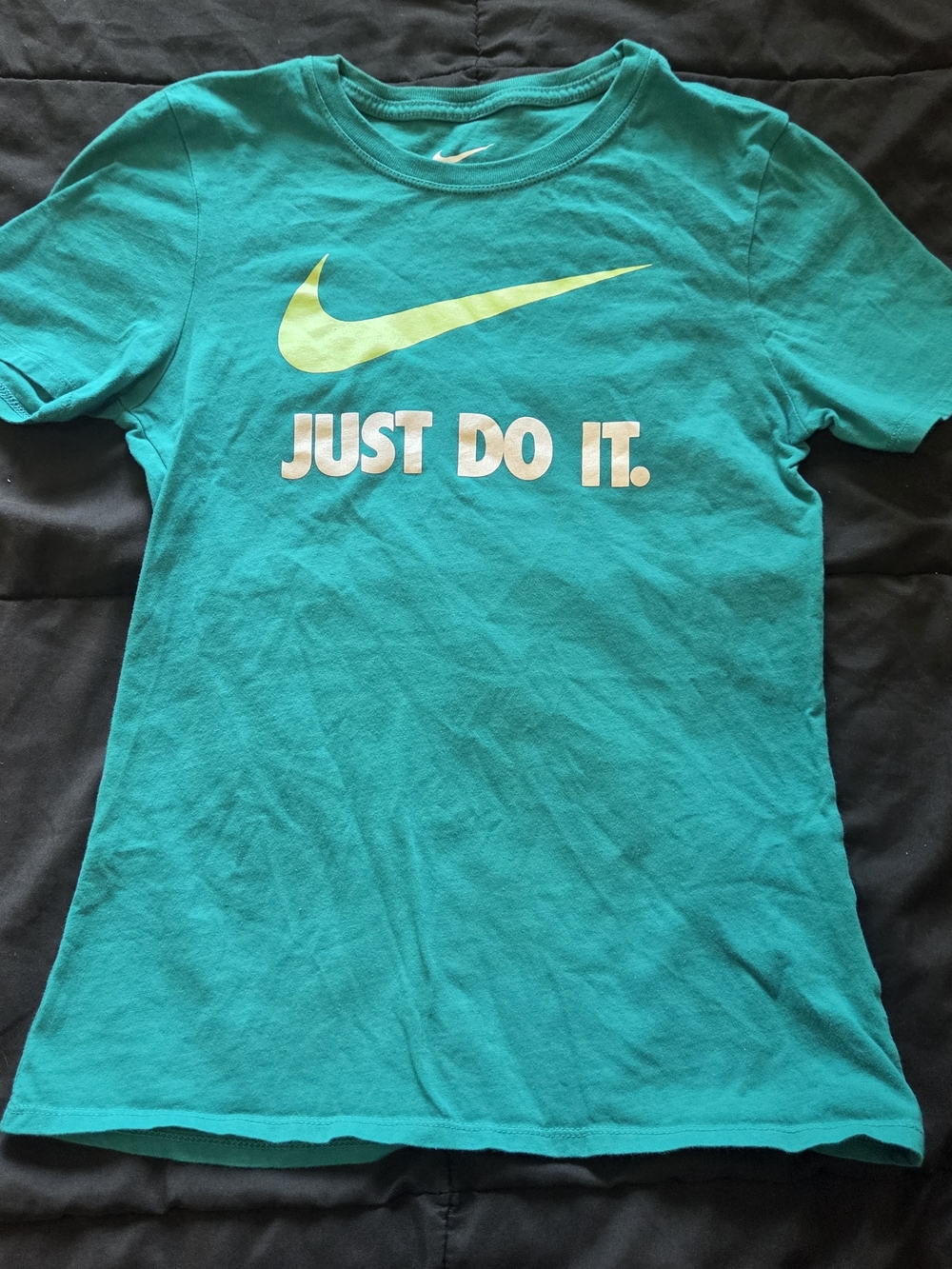 Nike Womens Teal 'Just Do It.' Graphic Tee